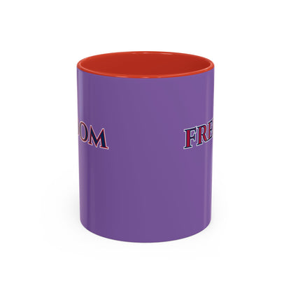Freedom, Light Purple Accent Mug by theGreenDragonTavern.shop
