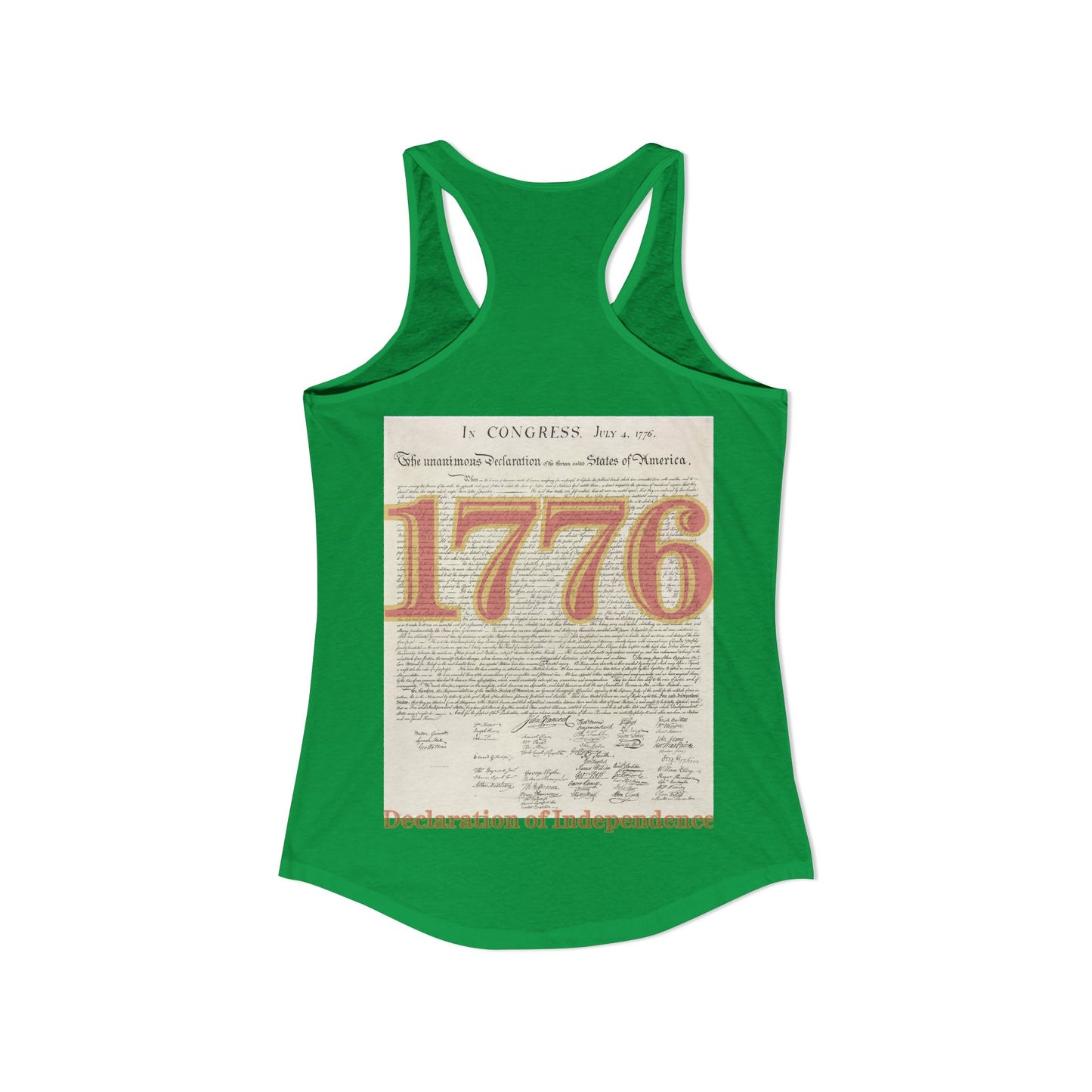 Declaration of Independence Women's Racerback Tank Top by theGreenDragonTavern.shop