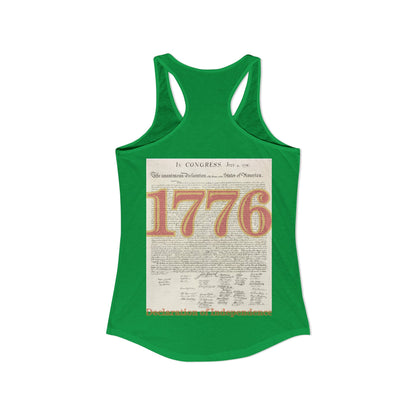 Declaration of Independence Women's Racerback Tank Top by theGreenDragonTavern.shop