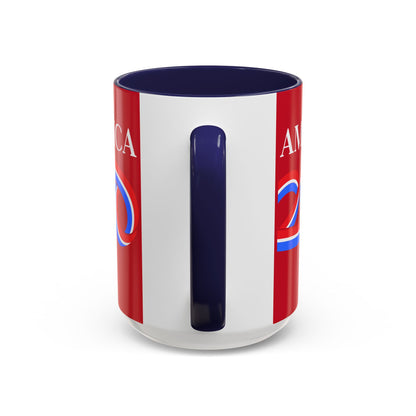 America 250 Red Accent Mug by theGreenDragonTavern.shop