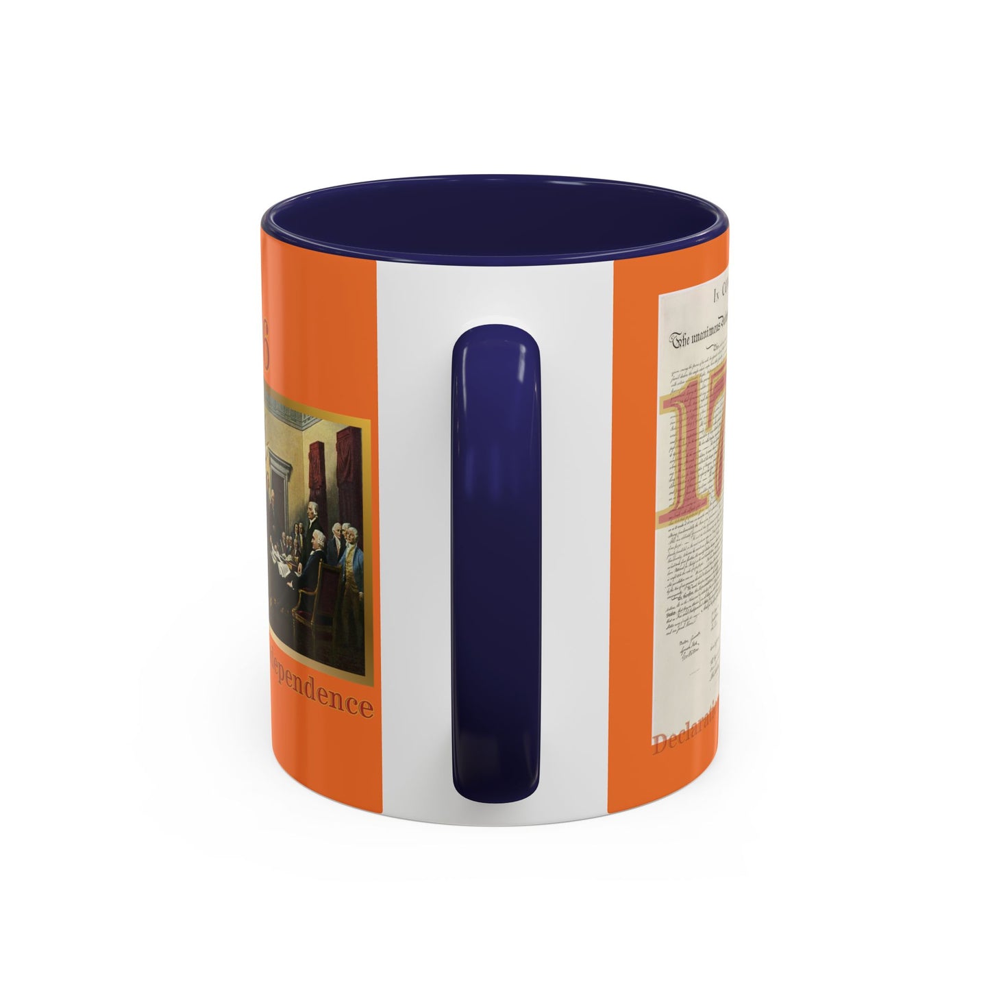 Declaration of Independence Orange Accent Mug by theGreenDragonTavern.shop