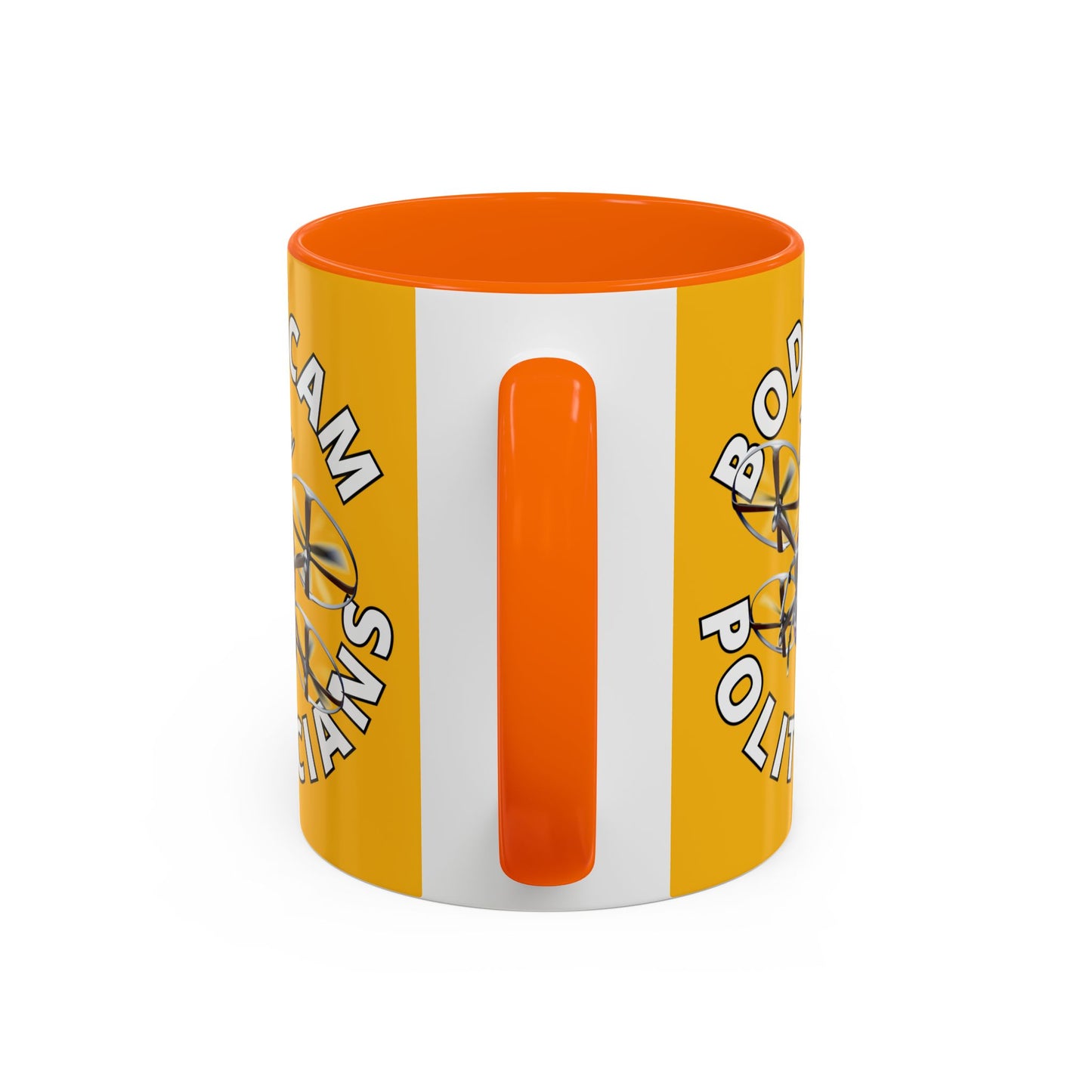 Bodycam the Politicians Drone Yellow Accent Mug by theGreenDragonTavern.shop
