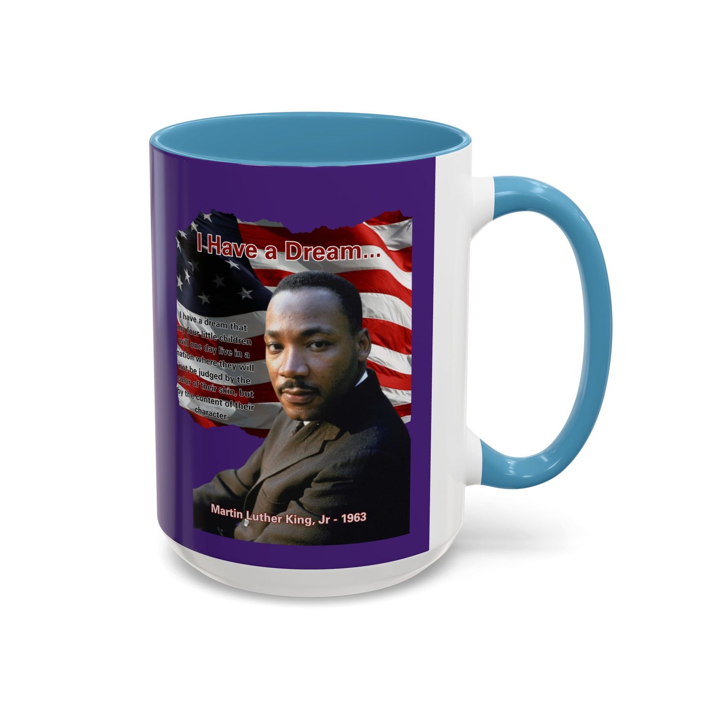 "I Have a Dream" MLKJr Purple Accent Mug by theGreenDragonTavern.shop