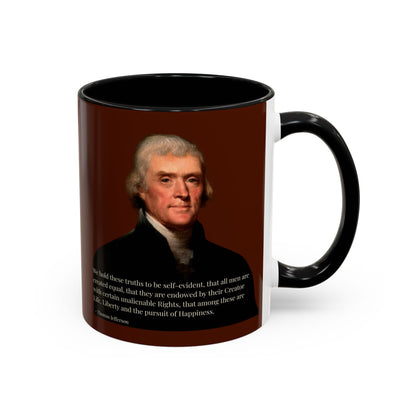 We hold these truths to be self-evident Brown Accent Mug by theGreenDragonTavern.shop