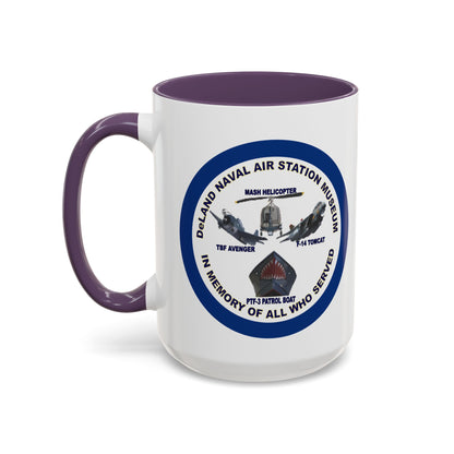 DNASM Student Art Navy Frame White Accent Mug by theGreenDragonTavern.shop