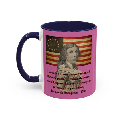 Deborah Sampson, America's Mulan Pink Accent Mug by theGreenDragonTavern.shop