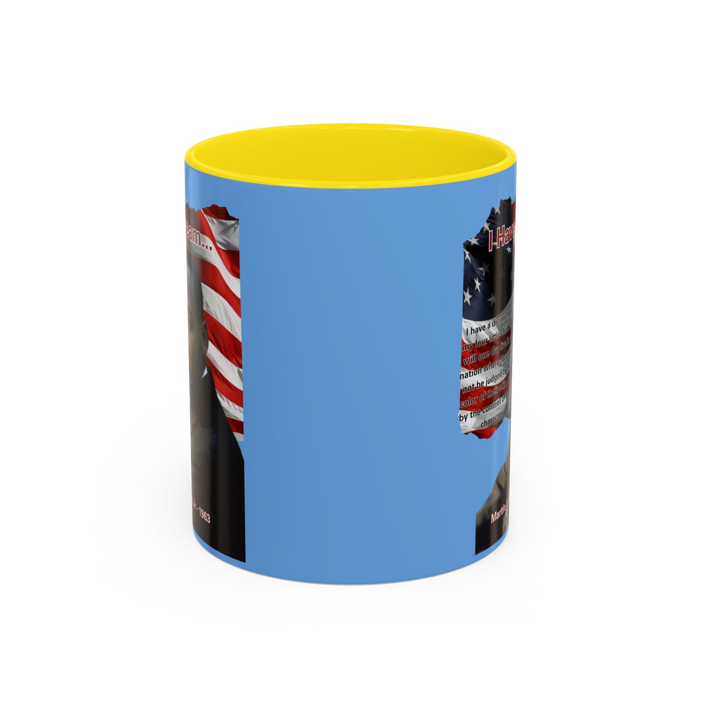 "I Have a Dream" MLKJr Blue Accent Mug by theGreenDragonTavern.shop