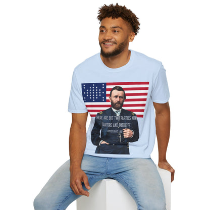 "Traitors and Patriots" Ulysses Grant Light colors Unisex T-Shirt by theGreenDragonTavern.shop