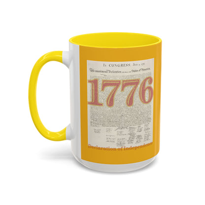 Declaration of Independence Yellow Accent Mug by theGreenDragonTavern.shop