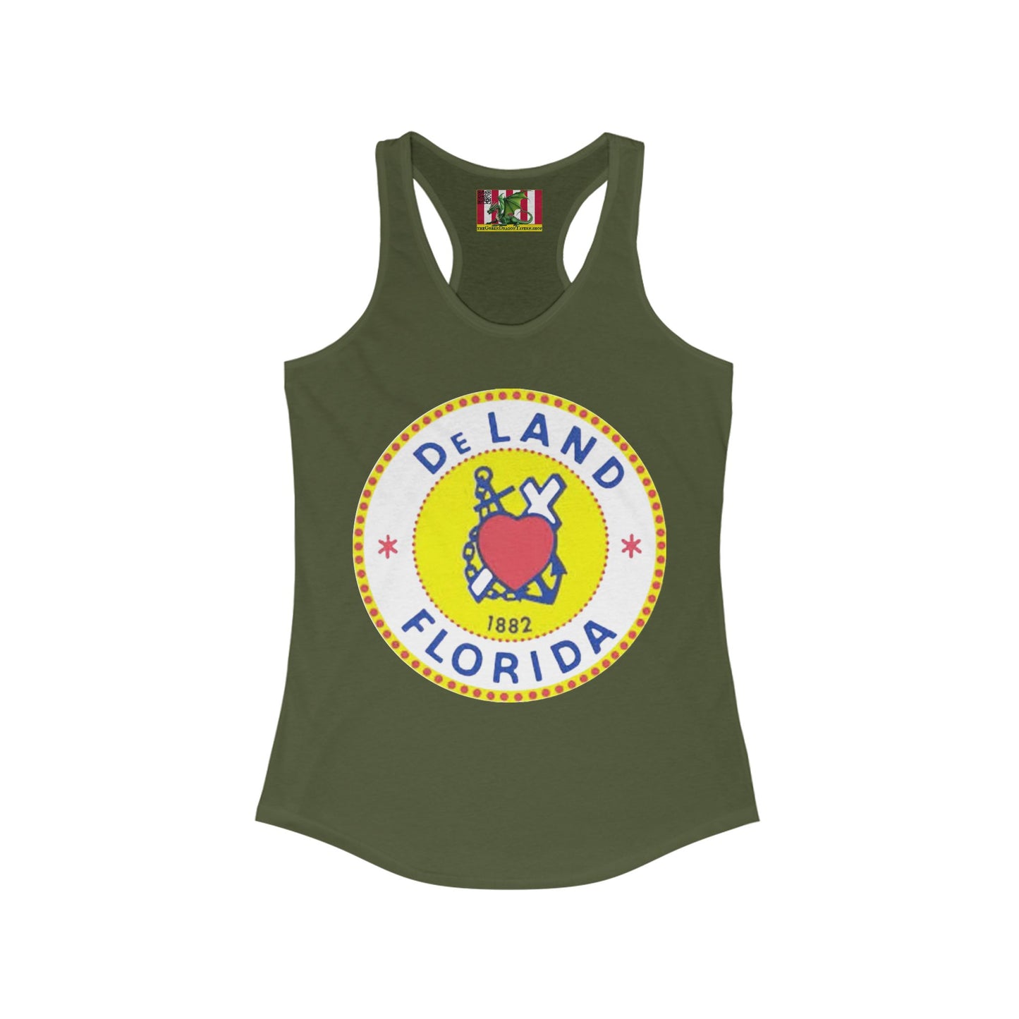 DeLAND FLORIDA Women's Racerback Tank Top by theGreenDragonTavern.shop