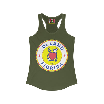 DeLAND FLORIDA Women's Racerback Tank Top by theGreenDragonTavern.shop