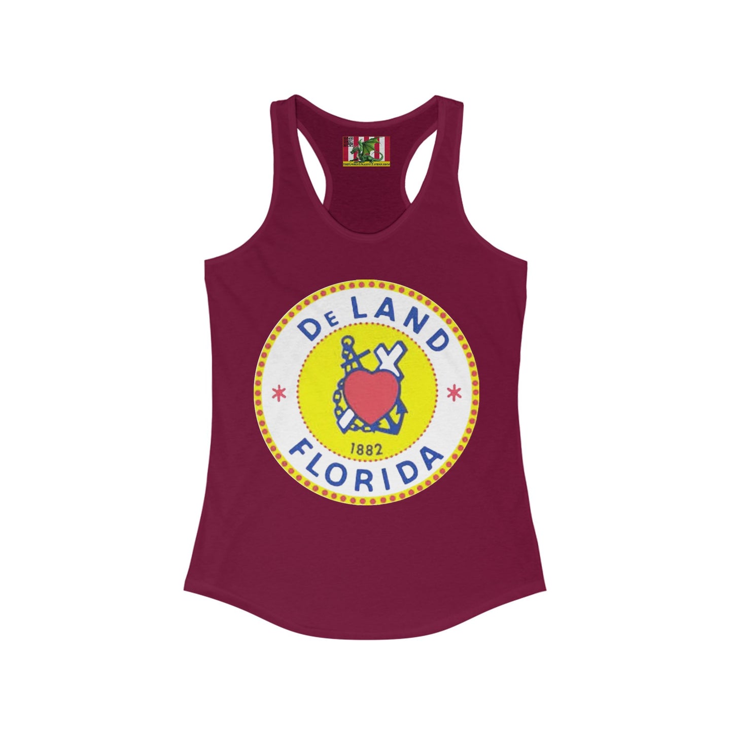 DeLAND FLORIDA Women's Racerback Tank Top by theGreenDragonTavern.shop