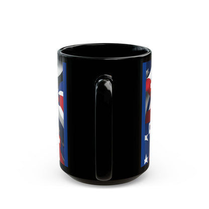 USA! USA! USA White font Patriot Blue Mug by theGreenDragonTavern.shop