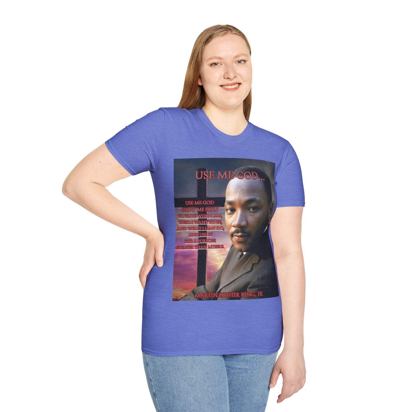 Use Me God, MLK Jr Light colors Unisex T-Shirt by theGreenDragonTavern.shop