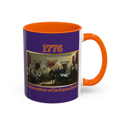 Declaration of Independence Dark Purple Accent Mug by theGreenDragonTavern.shop