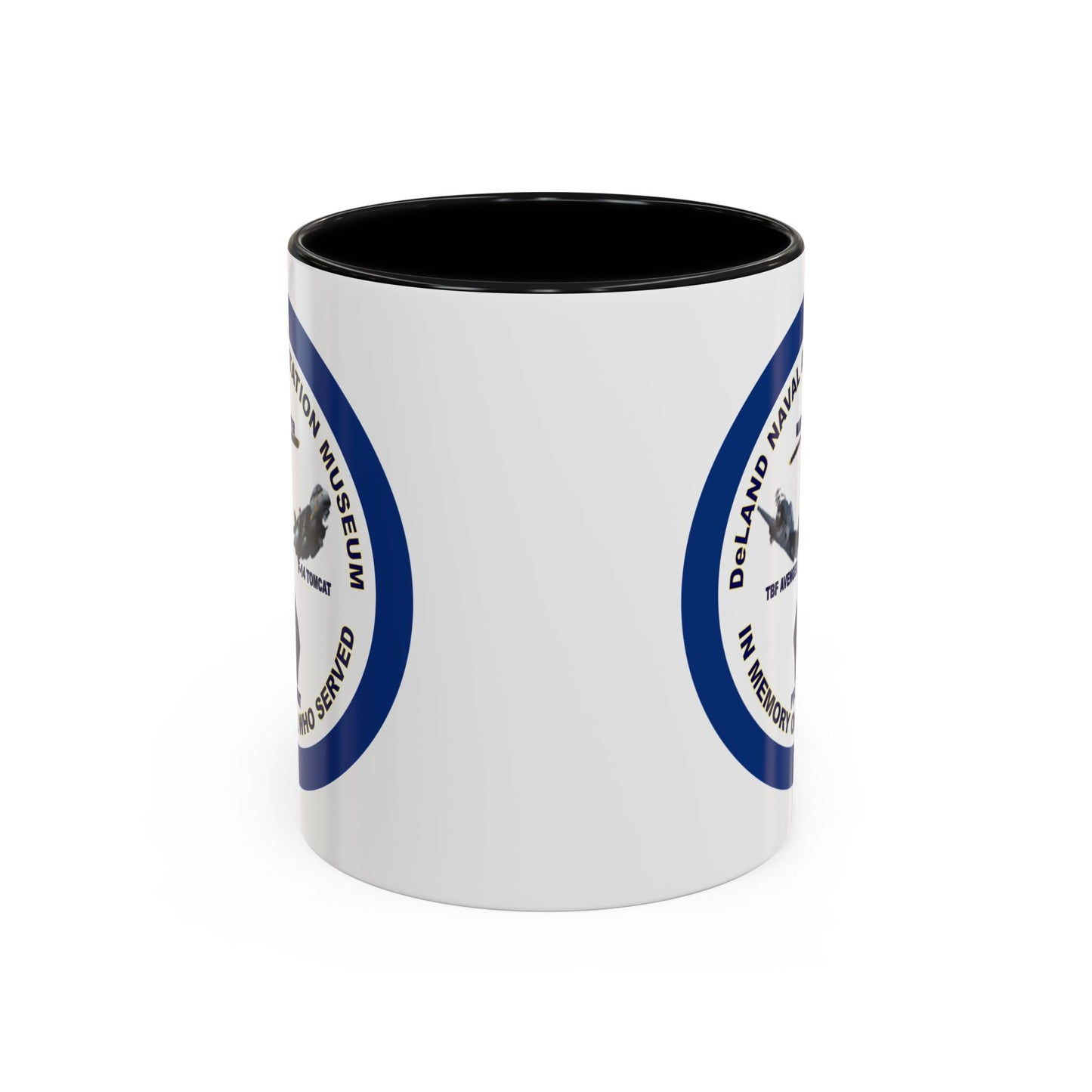 DNASM Student Art Navy Frame White Accent Mug by theGreenDragonTavern.shop