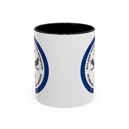 DNASM Student Art Navy Frame White Accent Mug by theGreenDragonTavern.shop