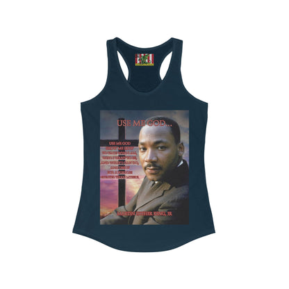 Use Me God, MLK Jr Women's Racerback Tank Top by theGreenDragonTavern.shop