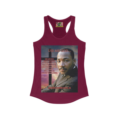 Use Me God, MLK Jr Women's Racerback Tank Top by theGreenDragonTavern.shop