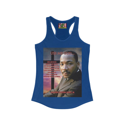 Use Me God, MLK Jr Women's Racerback Tank Top by theGreenDragonTavern.shop