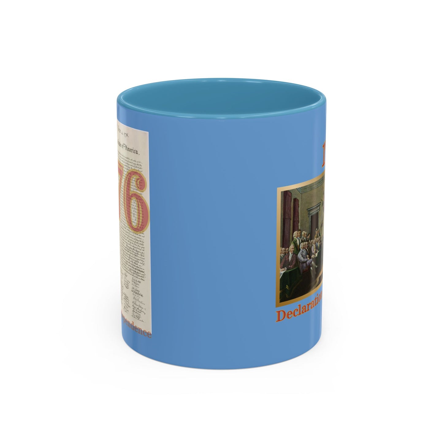 Declaration of Independence Light Blue Accent Mug by theGreenDragonTavern.shop