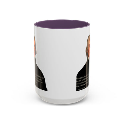 We hold these truths to be self-evident White Accent Mug by theGreenDragonTavern.shop