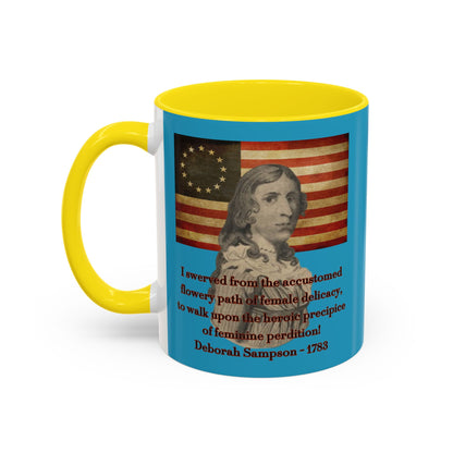Deborah Sampson, America's Mulan Turquoise Accent Mug by theGreenDragonTavern.shop