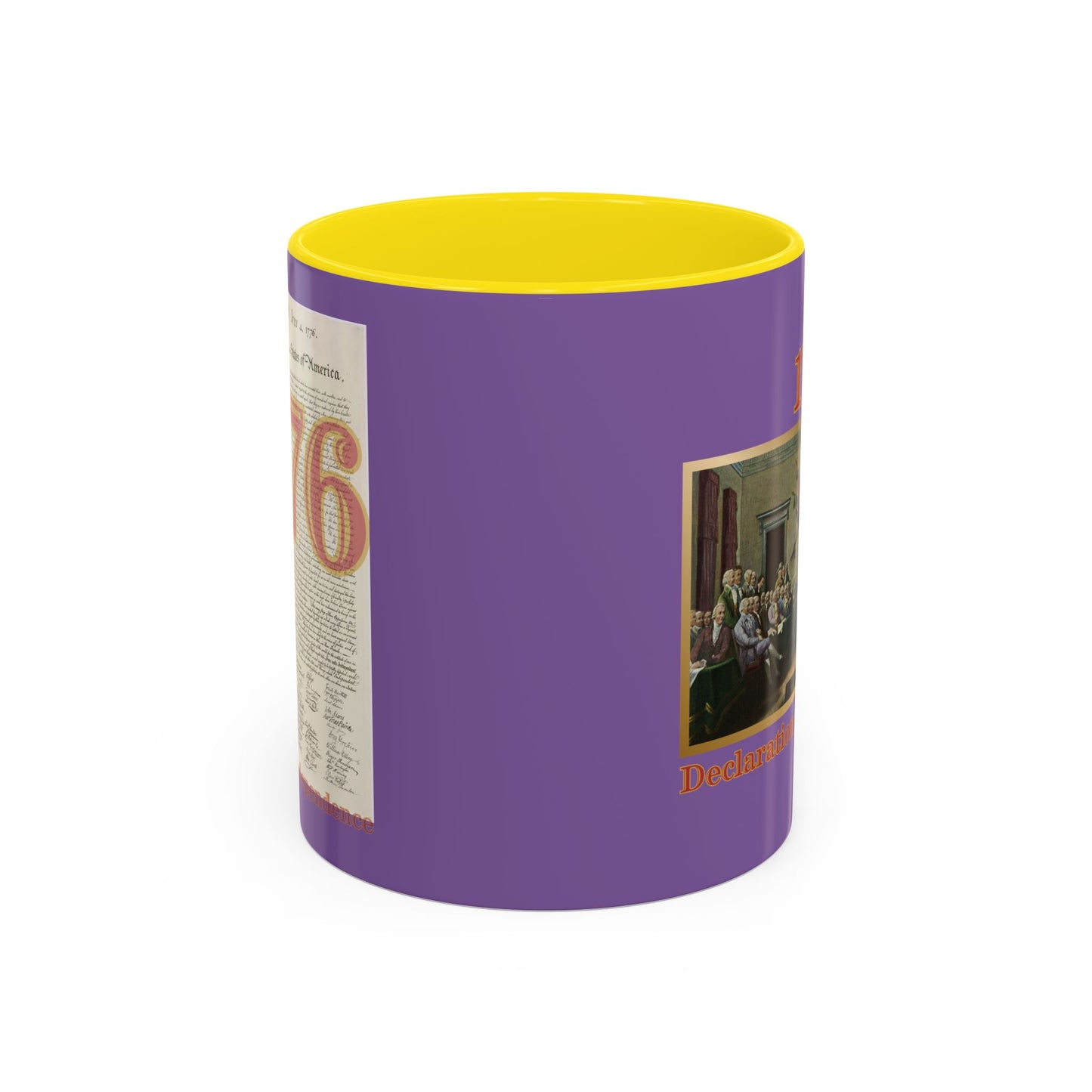 Declaration of Independence Light Purple Accent Mug by theGreenDragonTavern.shop