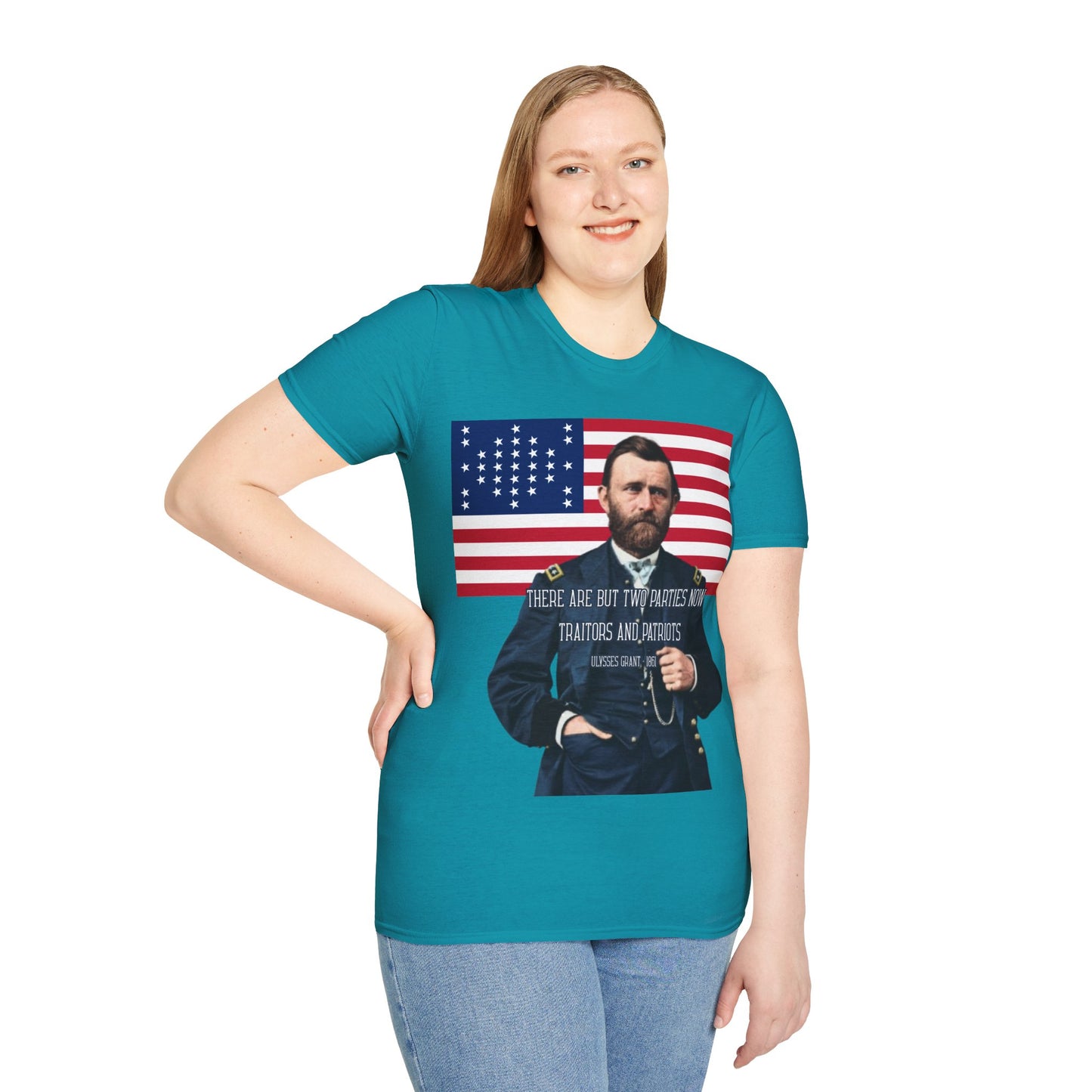 "Traitors and Patriots" Ulysses Grant Dark colors Unisex T-Shirt by theGreenDragonTavern.shop