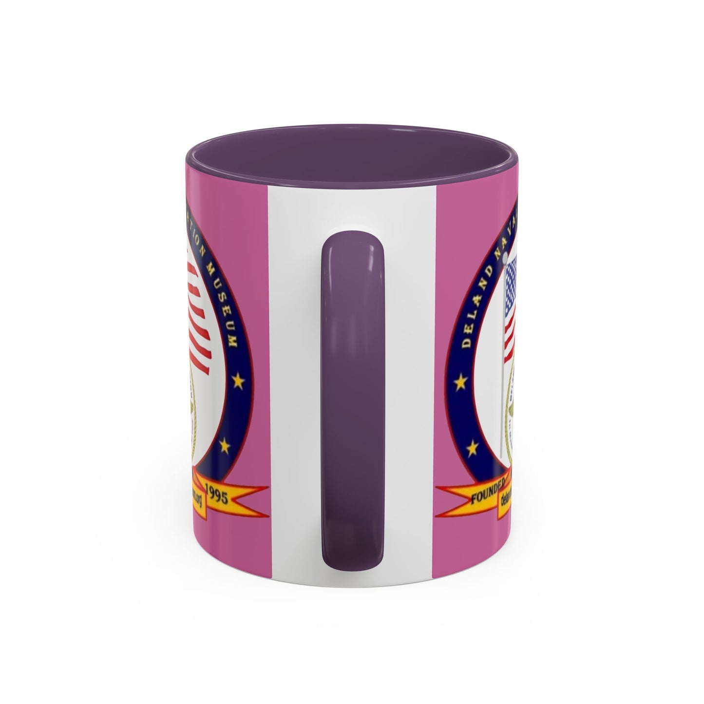 DeLand Naval Air Station Museum Pink Accent Mug by theGreenDragonTavern.shop