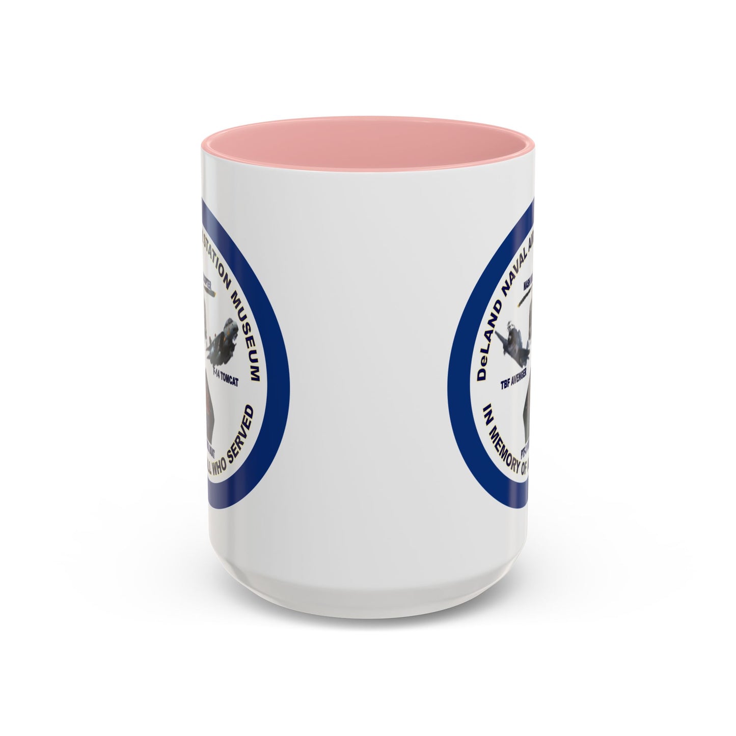 DNASM Student Art Navy Frame White Accent Mug by theGreenDragonTavern.shop