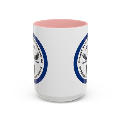 DNASM Student Art Navy Frame White Accent Mug by theGreenDragonTavern.shop