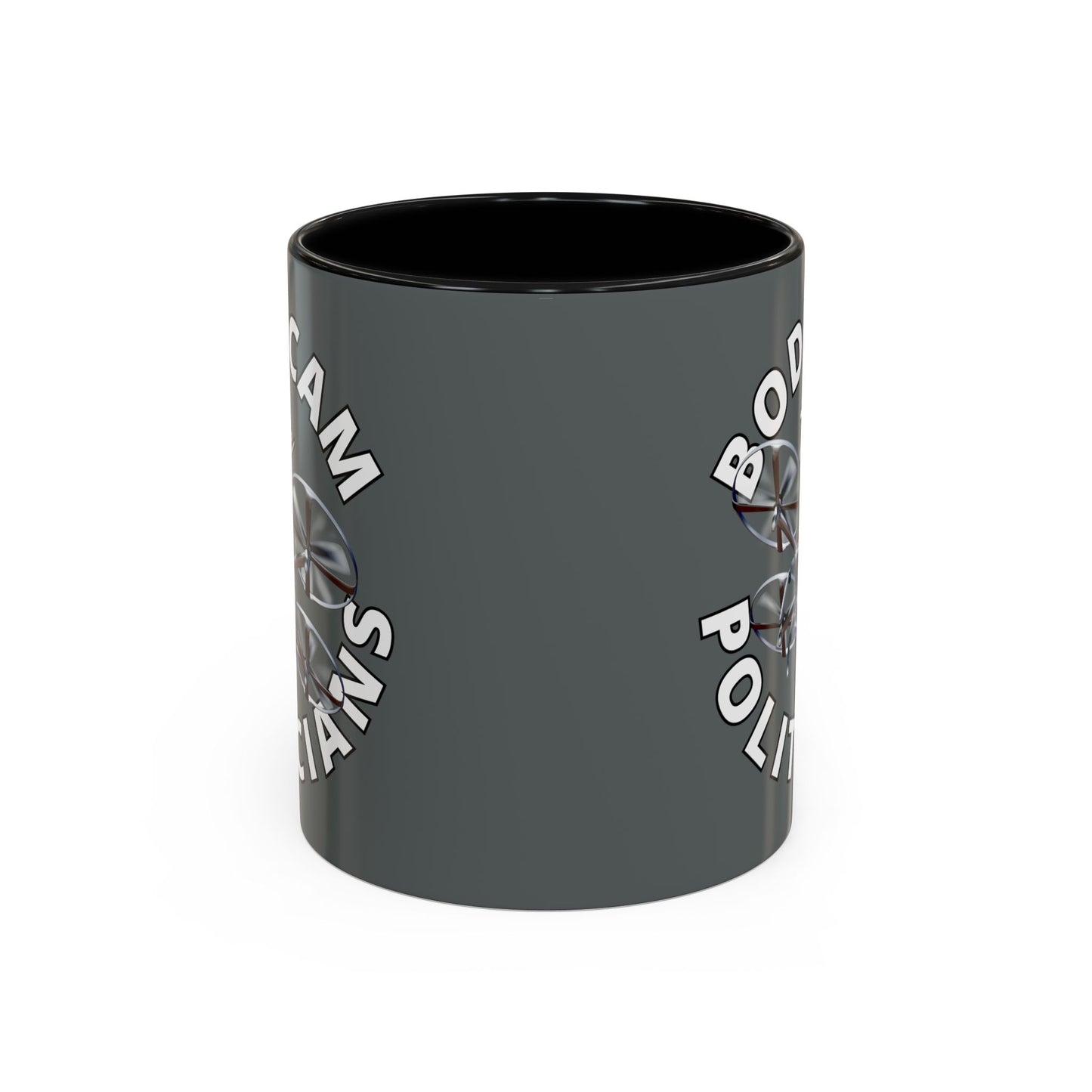 Bodycam the Politicians Drone Grey Accent Mug by theGreenDragonTavern.shop