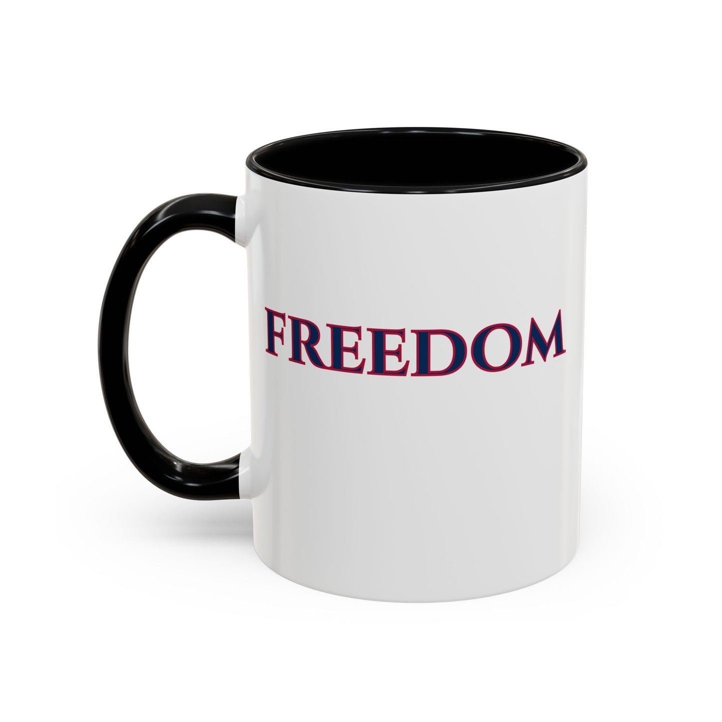 Freedom, White Accent Mug by theGreenDragonTavern.shop