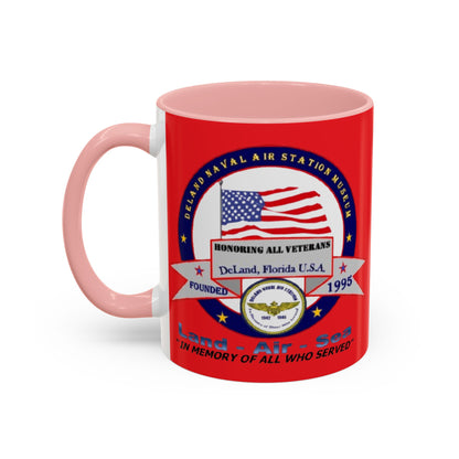 DNASM 2-sided, Founding & Student Art Red Accent Mug by theGreenDragonTavern.shop