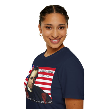 Patrick Henry Dark colors Unisex T-Shirt by theGreenDragonTavern.shop