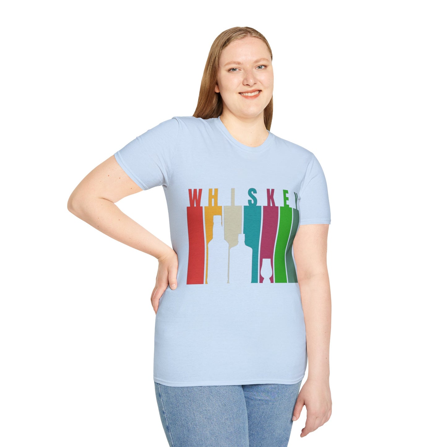 Whiskey spelled with an 'e' Light colors Unisex T-Shirt by theGreenDragonTavern.shop