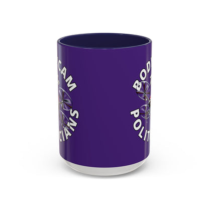 Bodycam the Politicians Drone Dark Purple Accent Mug by theGreenDragonTavern.shop