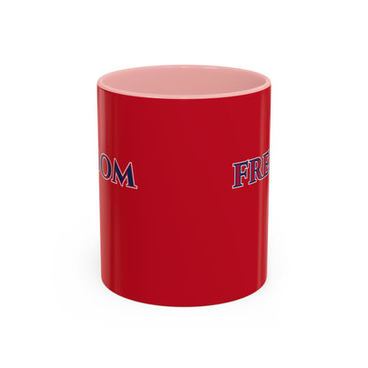 Freedom, Red Accent Mug by theGreenDragonTavern.shop