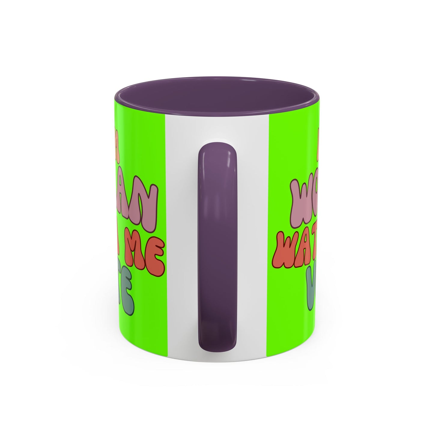 I Am Woman Watch Me Vote Light Green Accent Mug by theGreenDragonTavern.shop