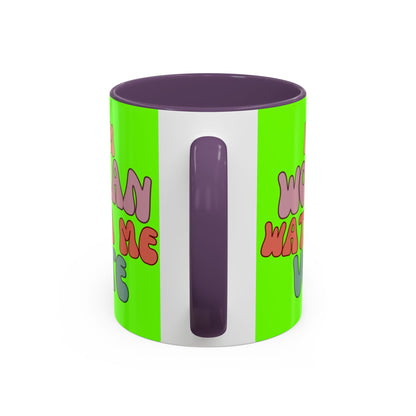I Am Woman Watch Me Vote Light Green Accent Mug by theGreenDragonTavern.shop