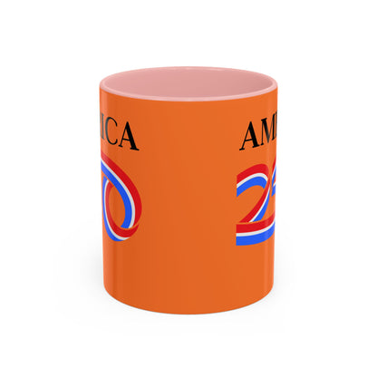 America 250 Orange Accent Mug by theGreenDragonTavern.shop
