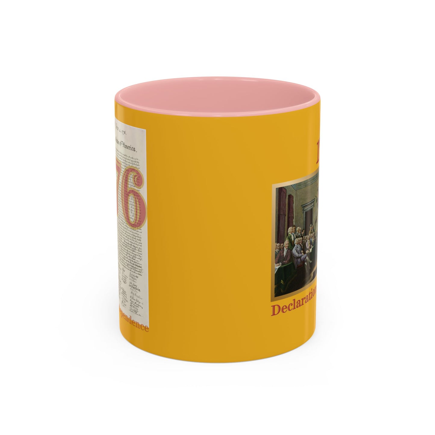 Declaration of Independence Yellow Accent Mug by theGreenDragonTavern.shop