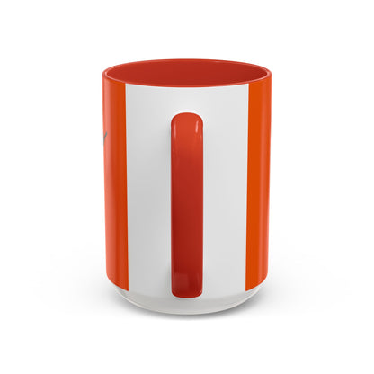 Hula Girl Packin' Heat Orange Accent Mug by theGreenDragonTavern.shop