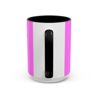 Hula Girl Packin' Heat Pink Accent Mug by theGreenDragonTavern.shop