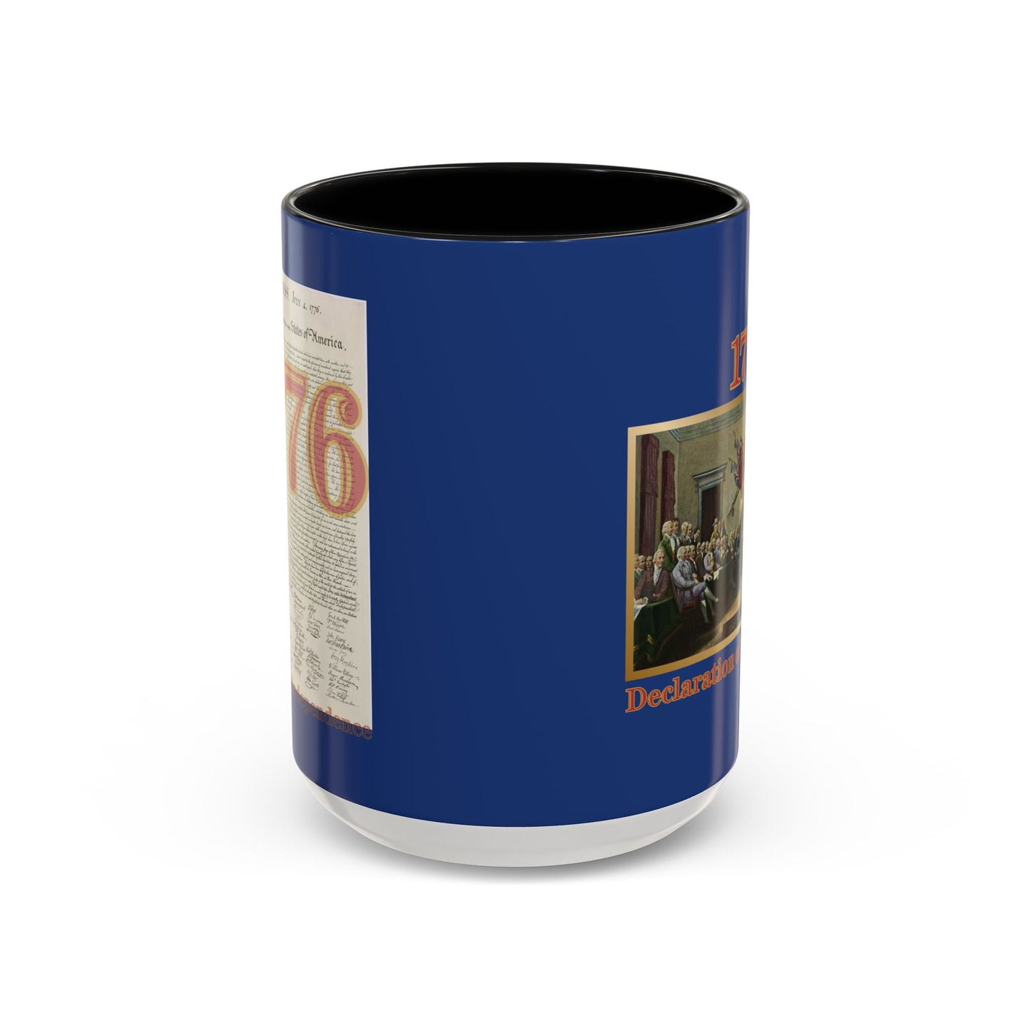 Declaration of Independence Dark Blue Accent Mug by theGreenDragonTavern.shop