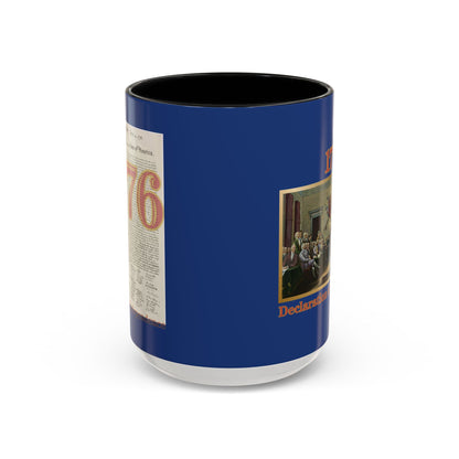 Declaration of Independence Dark Blue Accent Mug by theGreenDragonTavern.shop