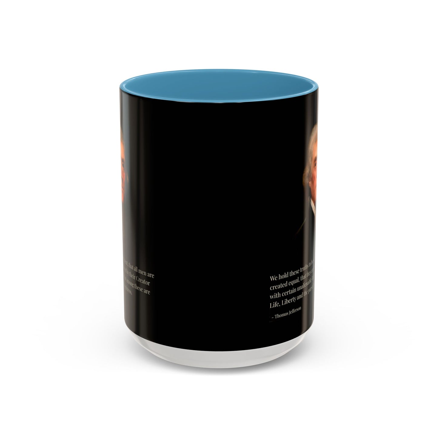 We hold these truths to be self-evident Black Accent Mug by theGreenDragonTavern.shop
