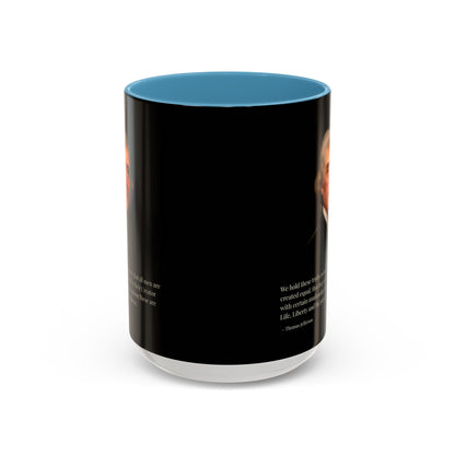 We hold these truths to be self-evident Black Accent Mug by theGreenDragonTavern.shop