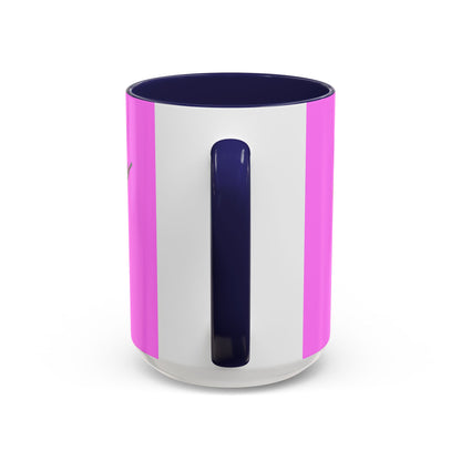 Hula Girl Packin' Heat Pink Accent Mug by theGreenDragonTavern.shop